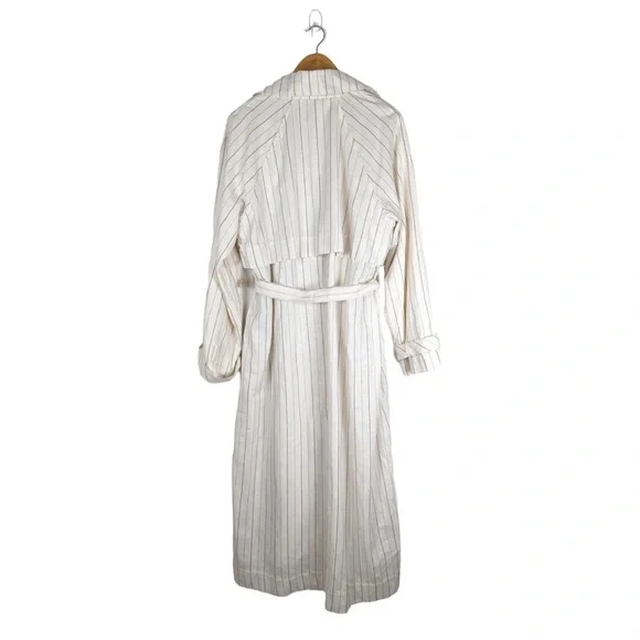 We The Free / Free People Melia Mac Linen Blend Contemporary & cool Trench Coat - Picture 5 of 9